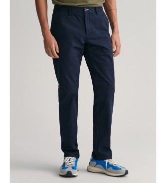 Gant Slim Fit Tech Prep-byxor i marinblått