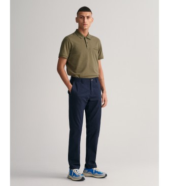 Gant Slim Fit Tech Prep-byxor i marinblått