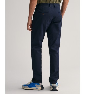 Gant Slim Fit Tech Prep-byxor i marinblått