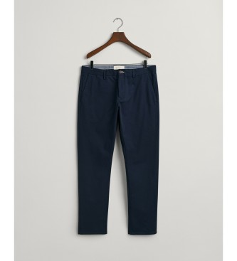 Gant Slim Fit Tech Prep-byxor i marinblått