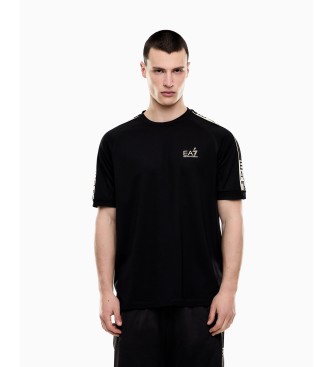 EA7 Zwart T-shirt uit de Graphic Series met moderne pasvorm