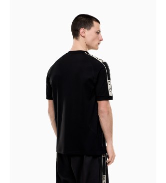 EA7 Zwart T-shirt uit de Graphic Series met moderne pasvorm