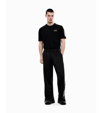 EA7 Zwart T-shirt uit de Graphic Series met moderne pasvorm