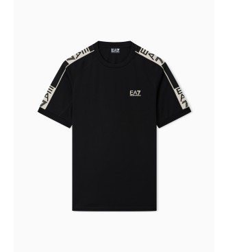 EA7 Zwart T-shirt uit de Graphic Series met moderne pasvorm