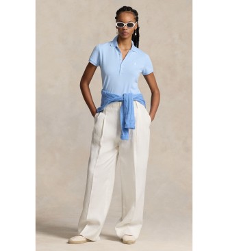 Polo Ralph Lauren Blå elastisk polo i slim fit