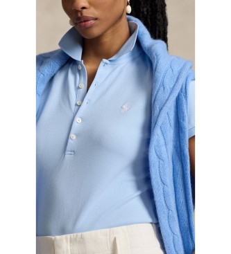 Polo Ralph Lauren Blå elastisk polo i slim fit