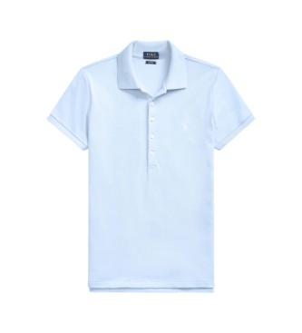 Polo Ralph Lauren Blå elastisk polo i slim fit