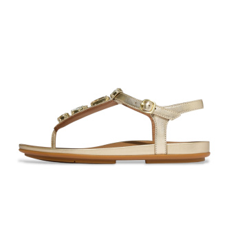 Fitflop Gracie Ultra-Jewel Ledersandalen in Gold