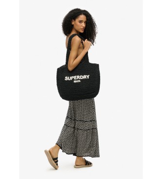 Superdry Vestido comprido preto com alças