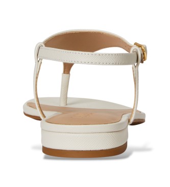 Lauren Ralph Lauren Sandálias Everley II em pele entrelaçada, branco sujo