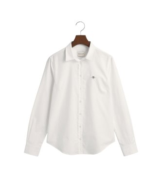 Gant Elastyczna koszula Oxford Slim Fit biała