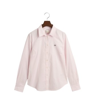Gant Elastyczna koszula Oxford Slim Fit różowa