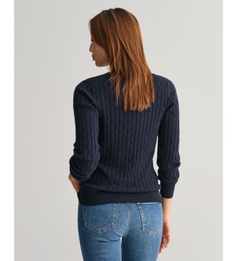 Gant Camisola de malha tricô clássica marinho