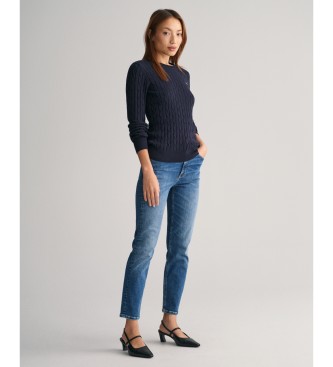 Gant Camisola de malha tricô clássica marinho