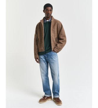 Gant Polo Rugger col chambray vert