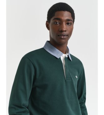 Gant Polo Rugger col chambray vert