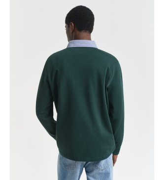 Gant Polo Rugger col chambray vert