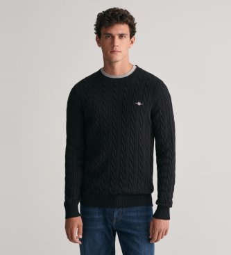 Gant Pull col rond noir