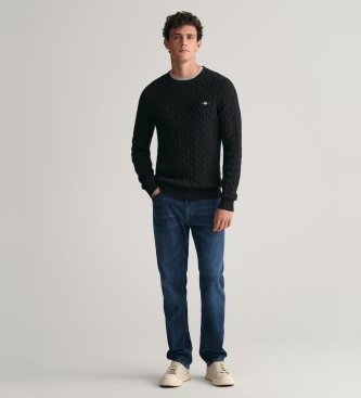 Gant Pull col rond noir