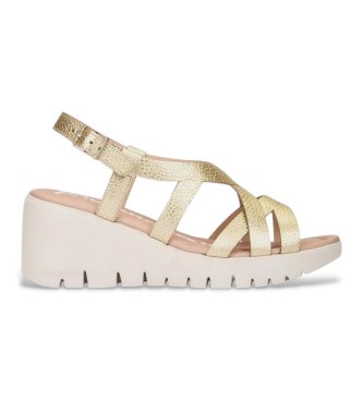 Wonders April 01 Gold Leather Sandals