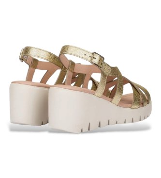 Wonders April 01 Gold Leather Sandals