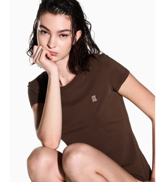 A|X Armani Exchange T-shirt marrone aderente