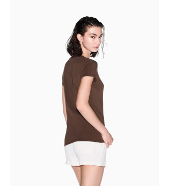 A|X Armani Exchange T-shirt marrone aderente