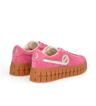 NO NAME Play-skor i läder i vintage-stil, rosa