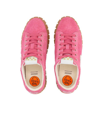 NO NAME Play-skor i läder i vintage-stil, rosa