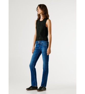 Pepe Jeans Niebieskie dżinsy Slim Venus