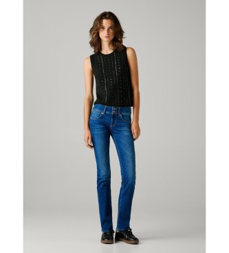 Pepe Jeans Niebieskie dżinsy Slim Venus