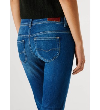 Pepe Jeans Niebieskie dżinsy Slim Venus