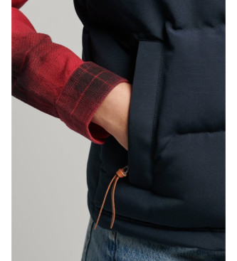 Superdry Gilet en fourrure synthétique Everest bleu marine