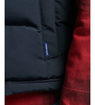 Superdry Gilet en fourrure synthétique Everest bleu marine