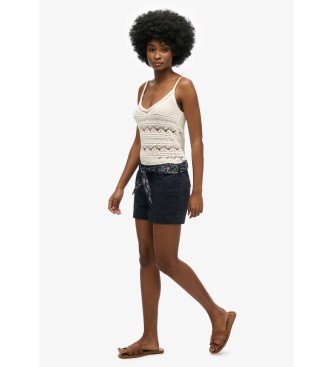 Superdry Kratke hlače Chino Classic v mornarski modri barvi