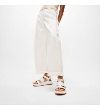 Fitflop Sandalias de piel F-Mode Fisherman blanco