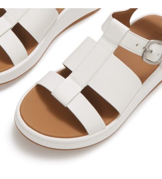 Fitflop Sandalias de piel F-Mode Fisherman blanco