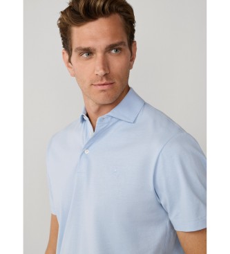 Hackett London Polo majica iz pima bombaža, klasičen kroj, svetlo modra