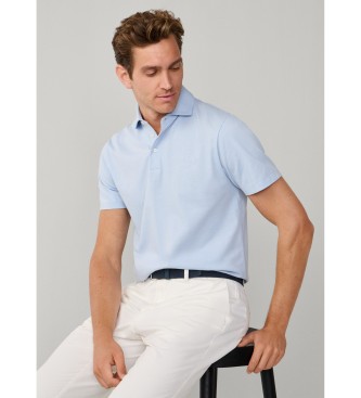Hackett London Polo majica iz pima bombaža, klasičen kroj, svetlo modra