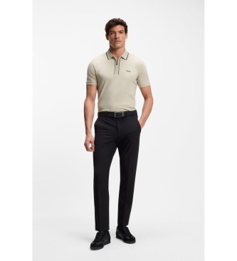 BOSS Active Polo Shirt, slim fit, beige
