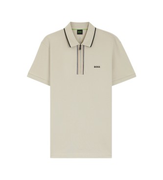 BOSS Active Polo Shirt, slim fit, beige