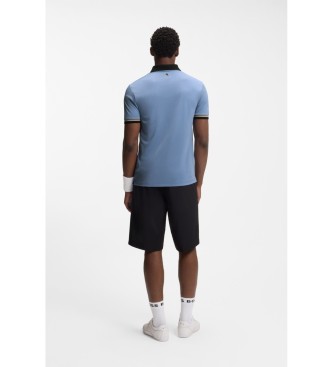 BOSS Niebieska koszulka polo Active o kroju slim fit