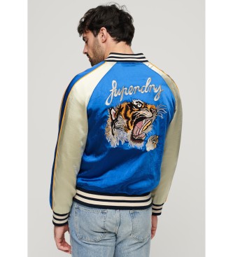 Superdry Niebieska kurtka typu bomber Sukajan