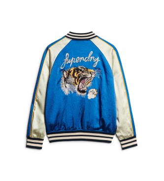 Superdry Niebieska kurtka typu bomber Sukajan