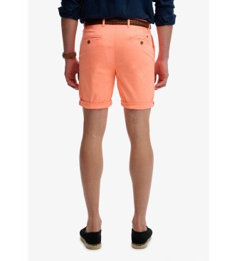 Superdry Premium-Shorts in Regular-Passform, Chino, korallenfarben