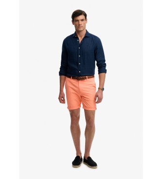 Superdry Premium-Shorts in Regular-Passform, Chino, korallenfarben