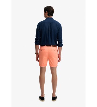 Superdry Premium-Shorts in Regular-Passform, Chino, korallenfarben