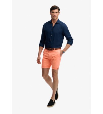 Superdry Premium-Shorts in Regular-Passform, Chino, korallenfarben