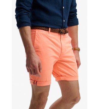 Superdry Premium-Shorts in Regular-Passform, Chino, korallenfarben