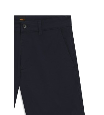 BOSS Calções chino slim fit azul-marinho